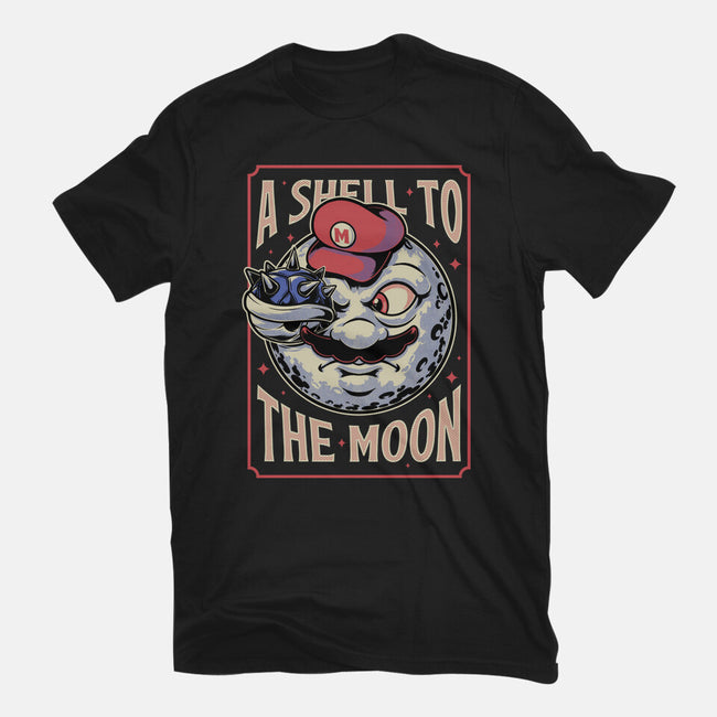Moon Shell Movie Game-Womens-Fitted-Tee-Studio Mootant