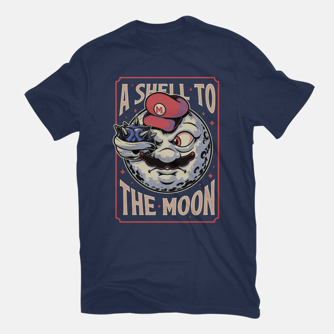 Moon Shell Movie Game-Womens-Basic-Tee-Studio Mootant