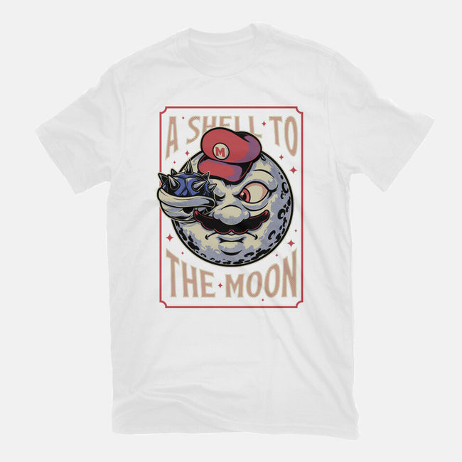 Moon Shell Movie Game-Womens-Fitted-Tee-Studio Mootant