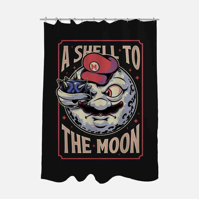 Moon Shell Movie Game-None-Polyester-Shower Curtain-Studio Mootant