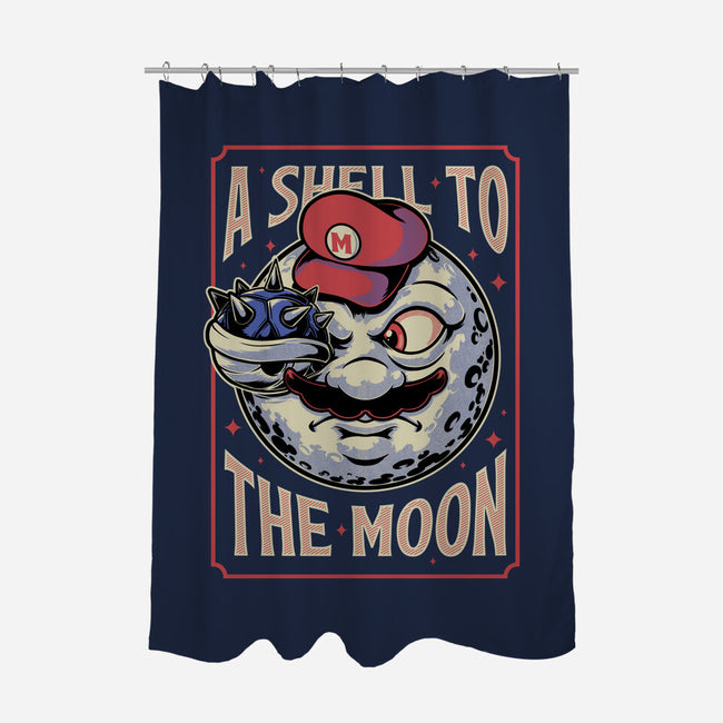 Moon Shell Movie Game-None-Polyester-Shower Curtain-Studio Mootant
