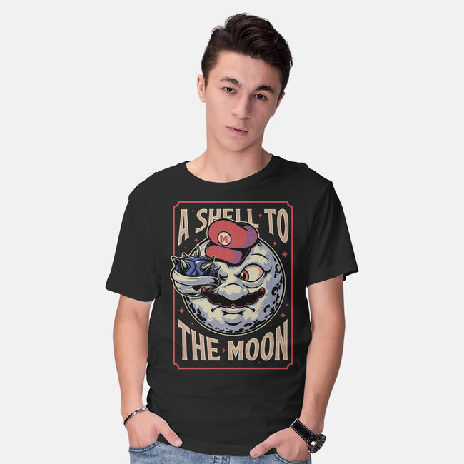 Moon Shell Movie Game-Mens-Basic-Tee-Studio Mootant