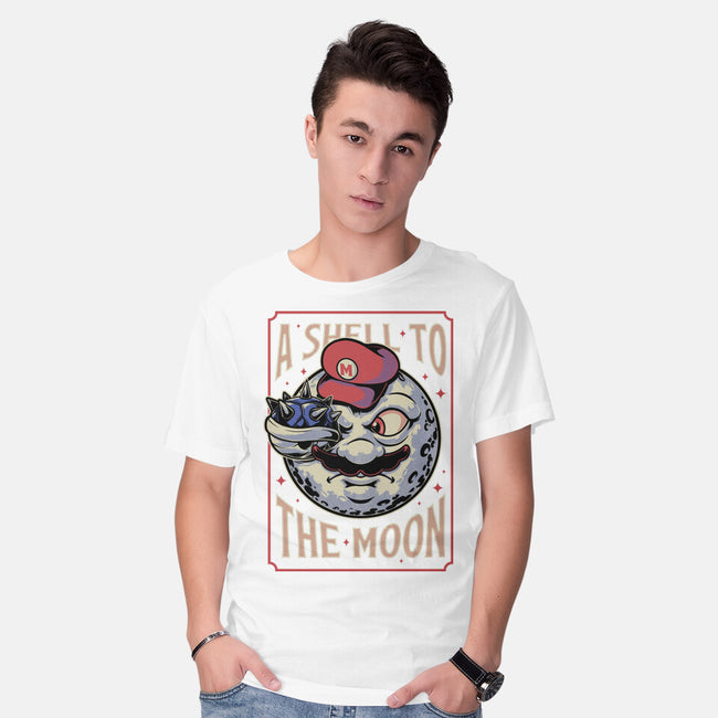 Moon Shell Movie Game-Mens-Basic-Tee-Studio Mootant