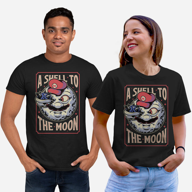 Moon Shell Movie Game-Unisex-Basic-Tee-Studio Mootant