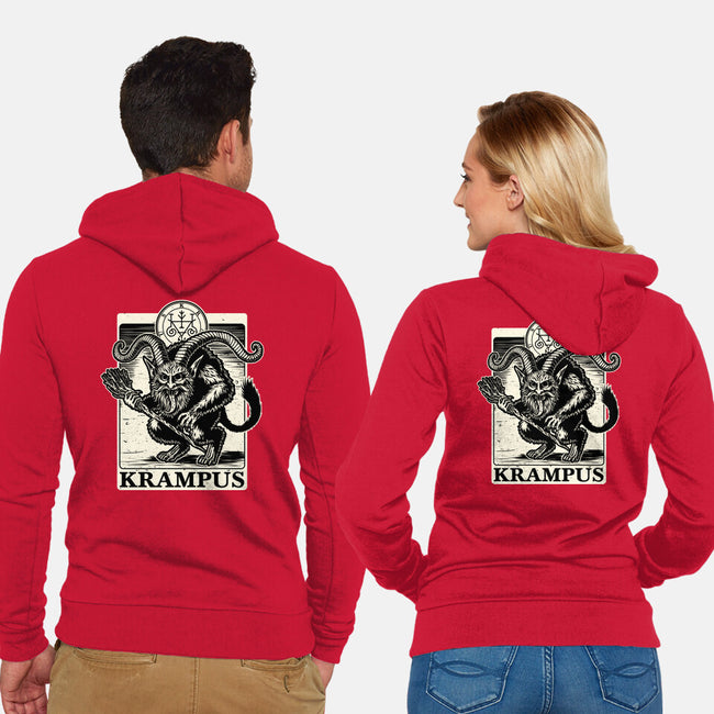 Goetia Krampus Christmas-Unisex-Zip-Up-Sweatshirt-Studio Mootant