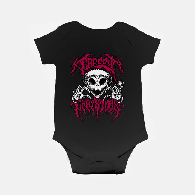Creepy Christmas Skeleton Spooky-Baby-Basic-Onesie-Studio Mootant