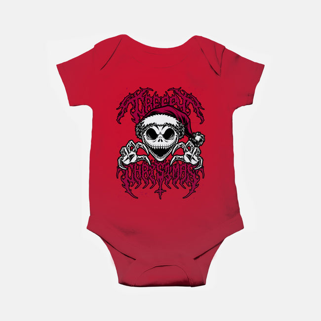 Creepy Christmas Skeleton Spooky-Baby-Basic-Onesie-Studio Mootant