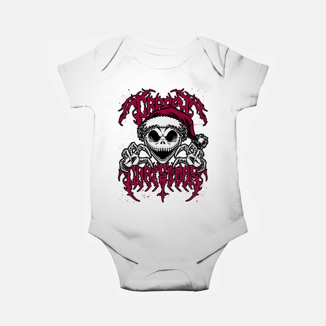 Creepy Christmas Skeleton Spooky-Baby-Basic-Onesie-Studio Mootant