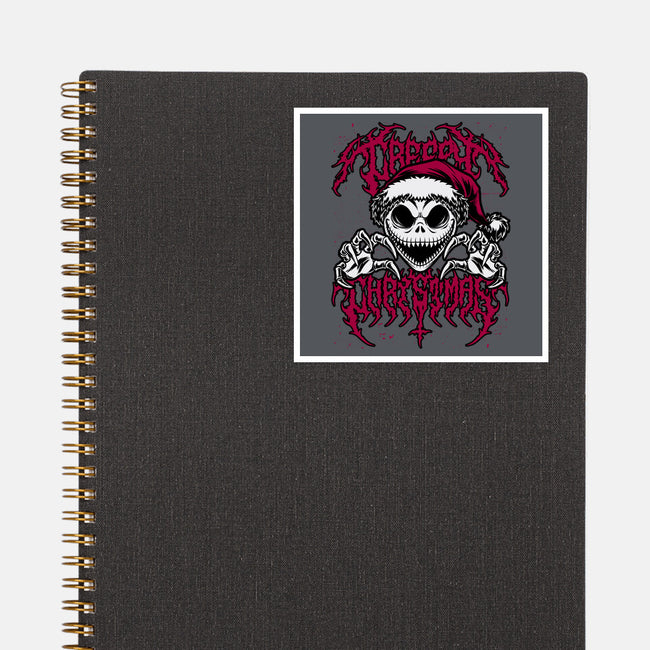 Creepy Christmas Skeleton Spooky-None-Glossy-Sticker-Studio Mootant