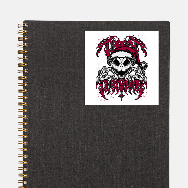 Creepy Christmas Skeleton Spooky-None-Glossy-Sticker-Studio Mootant