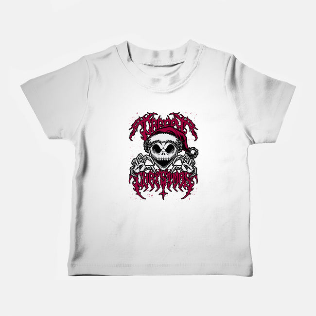 Creepy Christmas Skeleton Spooky-Baby-Basic-Tee-Studio Mootant