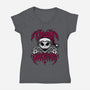 Creepy Christmas Skeleton Spooky-Womens-V-Neck-Tee-Studio Mootant