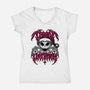 Creepy Christmas Skeleton Spooky-Womens-V-Neck-Tee-Studio Mootant