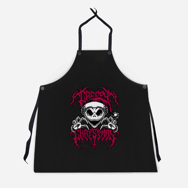 Creepy Christmas Skeleton Spooky-Unisex-Kitchen-Apron-Studio Mootant
