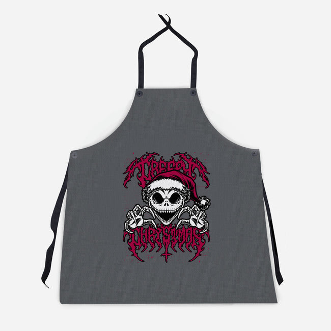 Creepy Christmas Skeleton Spooky-Unisex-Kitchen-Apron-Studio Mootant
