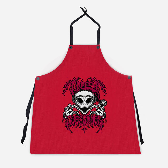 Creepy Christmas Skeleton Spooky-Unisex-Kitchen-Apron-Studio Mootant
