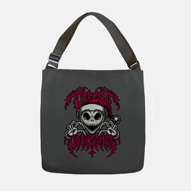 Creepy Christmas Skeleton Spooky-None-Adjustable Tote-Bag-Studio Mootant