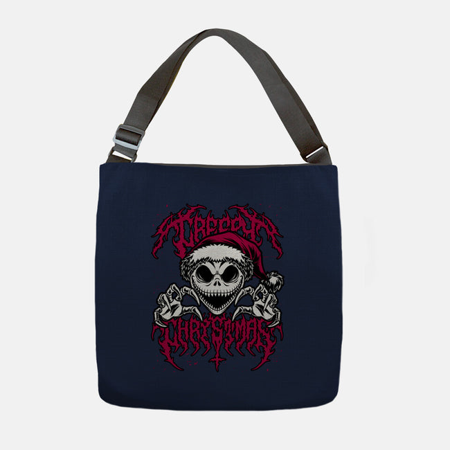 Creepy Christmas Skeleton Spooky-None-Adjustable Tote-Bag-Studio Mootant