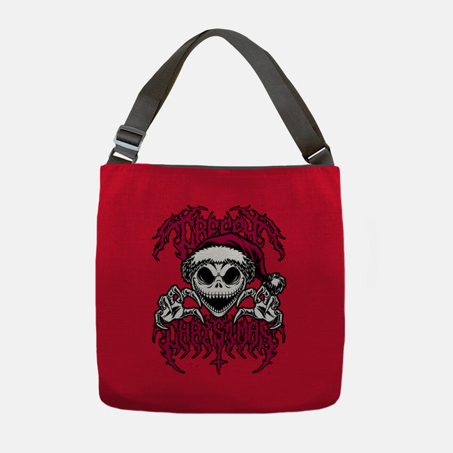 Creepy Christmas Skeleton Spooky-None-Adjustable Tote-Bag-Studio Mootant