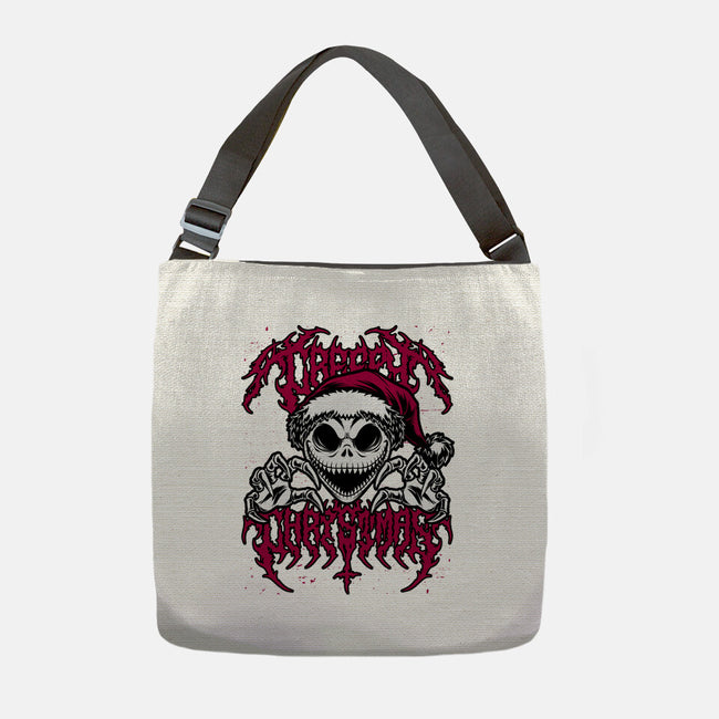 Creepy Christmas Skeleton Spooky-None-Adjustable Tote-Bag-Studio Mootant
