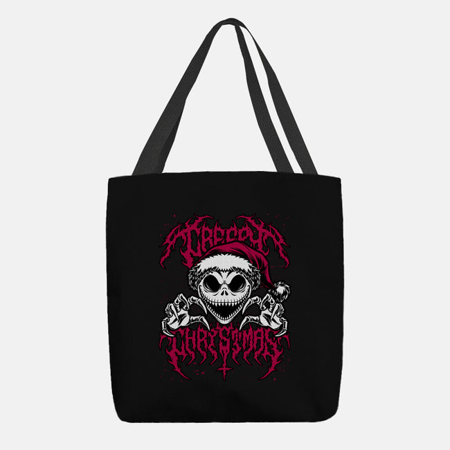 Creepy Christmas Skeleton Spooky-None-Basic Tote-Bag-Studio Mootant