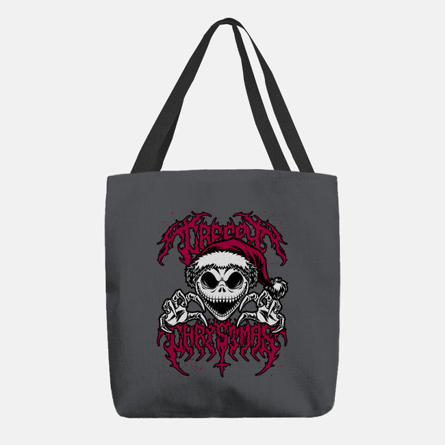 Creepy Christmas Skeleton Spooky-None-Basic Tote-Bag-Studio Mootant