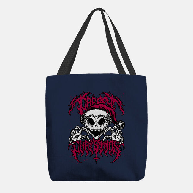 Creepy Christmas Skeleton Spooky-None-Basic Tote-Bag-Studio Mootant