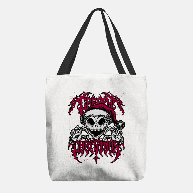 Creepy Christmas Skeleton Spooky-None-Basic Tote-Bag-Studio Mootant