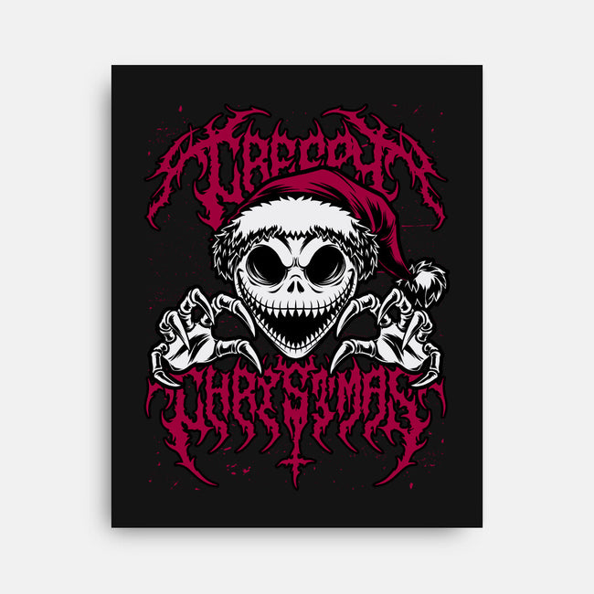 Creepy Christmas Skeleton Spooky-None-Stretched-Canvas-Studio Mootant