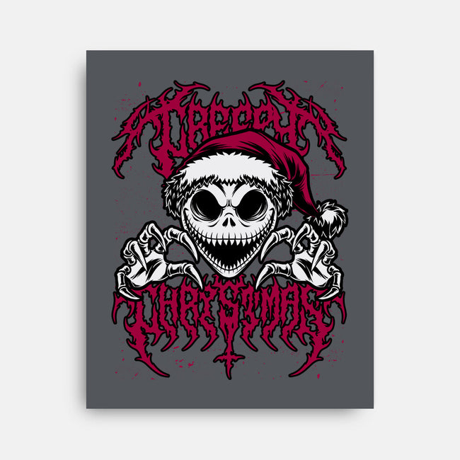 Creepy Christmas Skeleton Spooky-None-Stretched-Canvas-Studio Mootant