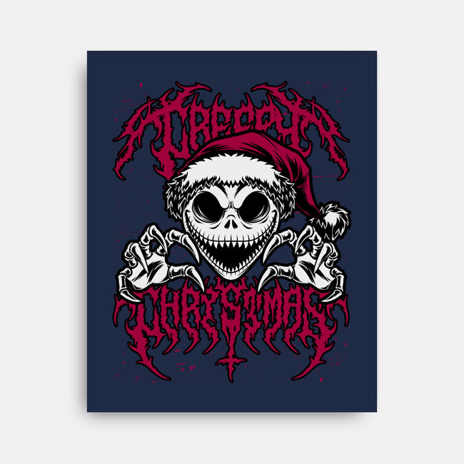 Creepy Christmas Skeleton Spooky-None-Stretched-Canvas-Studio Mootant
