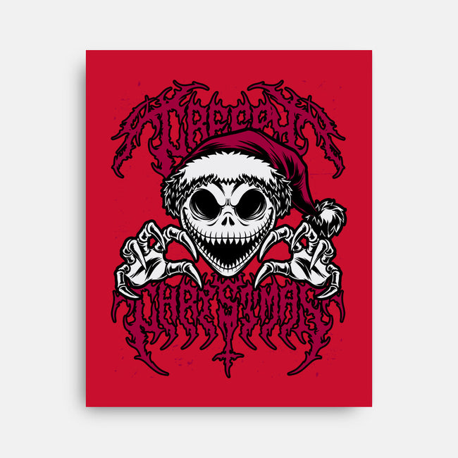 Creepy Christmas Skeleton Spooky-None-Stretched-Canvas-Studio Mootant