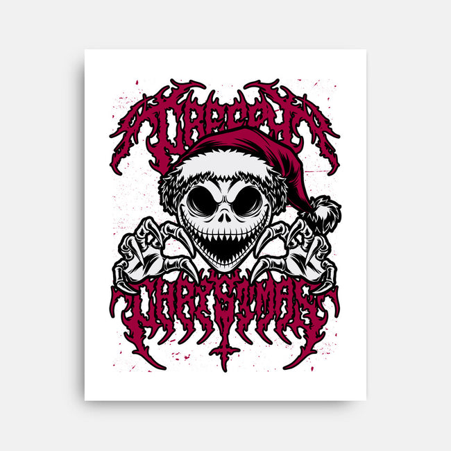 Creepy Christmas Skeleton Spooky-None-Stretched-Canvas-Studio Mootant