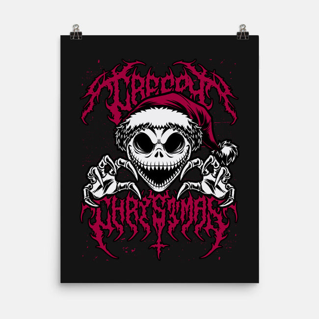 Creepy Christmas Skeleton Spooky-None-Matte-Poster-Studio Mootant