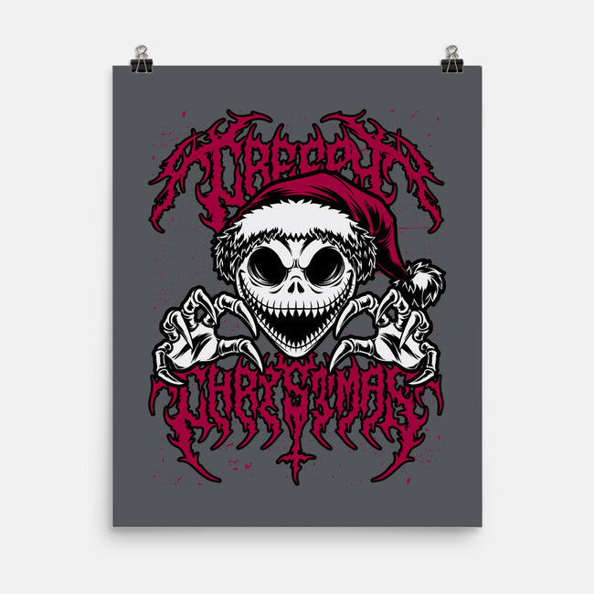 Creepy Christmas Skeleton Spooky-None-Matte-Poster-Studio Mootant