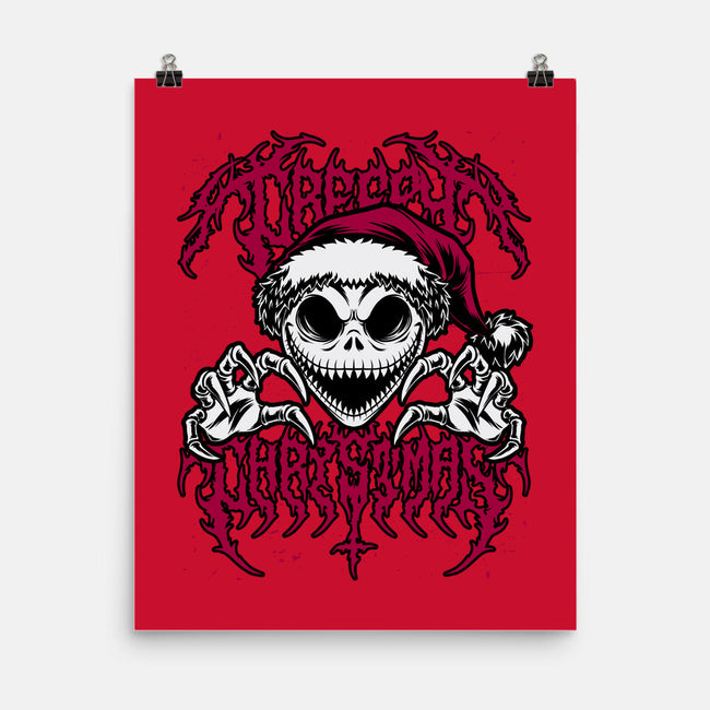 Creepy Christmas Skeleton Spooky-None-Matte-Poster-Studio Mootant