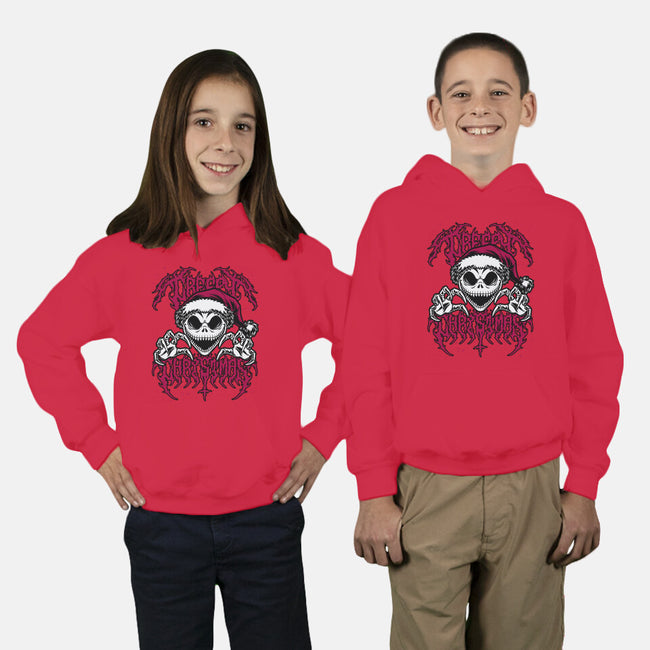 Creepy Christmas Skeleton Spooky-Youth-Pullover-Sweatshirt-Studio Mootant