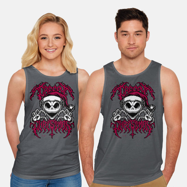 Creepy Christmas Skeleton Spooky-Unisex-Basic-Tank-Studio Mootant