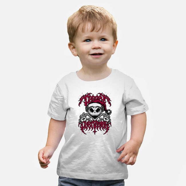 Creepy Christmas Skeleton Spooky-Baby-Basic-Tee-Studio Mootant
