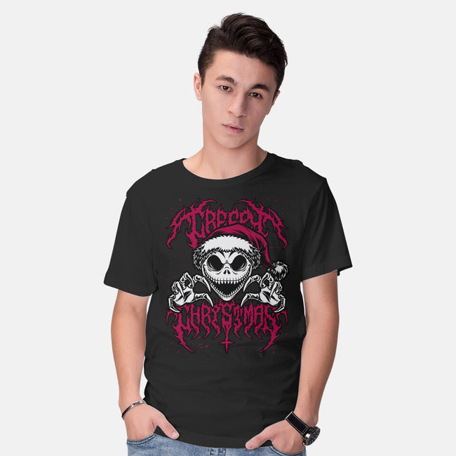 Creepy Christmas Skeleton Spooky-Mens-Basic-Tee-Studio Mootant