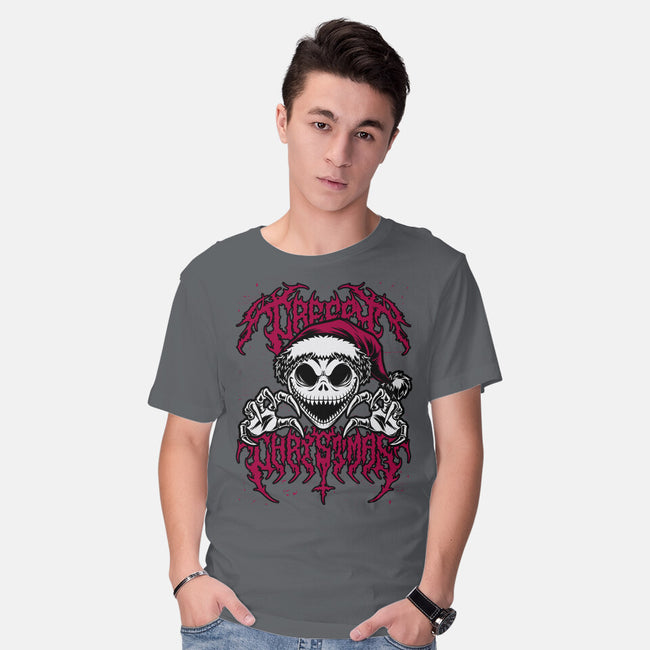 Creepy Christmas Skeleton Spooky-Mens-Basic-Tee-Studio Mootant