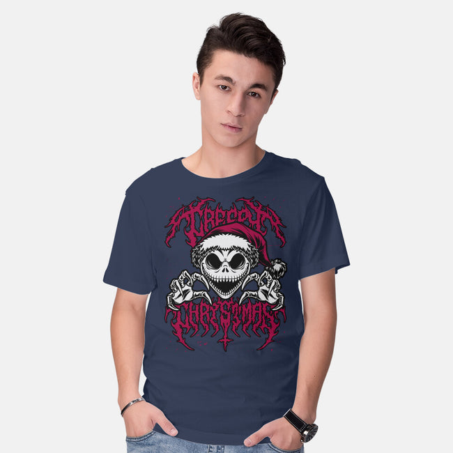 Creepy Christmas Skeleton Spooky-Mens-Basic-Tee-Studio Mootant