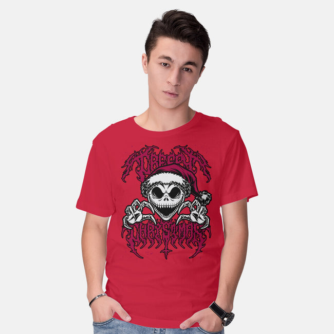 Creepy Christmas Skeleton Spooky-Mens-Basic-Tee-Studio Mootant