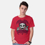Creepy Christmas Skeleton Spooky-Mens-Basic-Tee-Studio Mootant