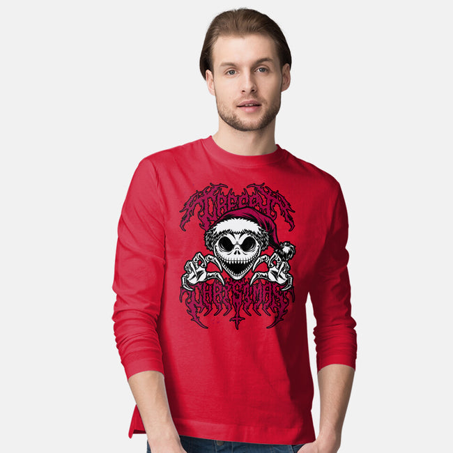 Creepy Christmas Skeleton Spooky-Mens-Long Sleeved-Tee-Studio Mootant