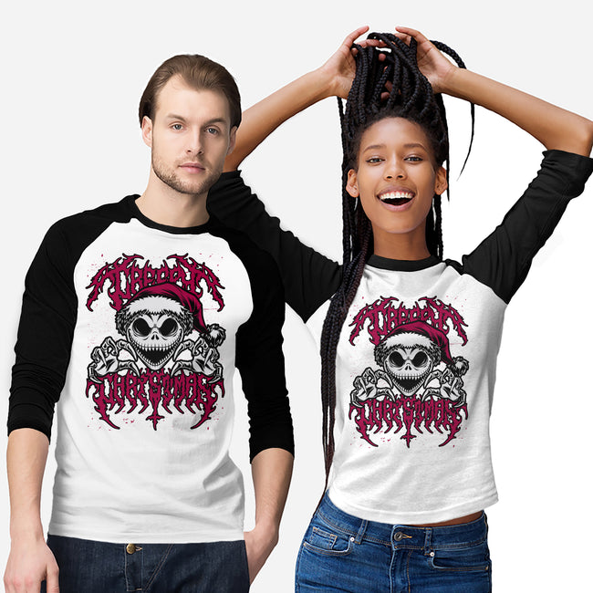 Creepy Christmas Skeleton Spooky-Unisex-Baseball-Tee-Studio Mootant