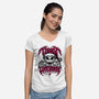 Creepy Christmas Skeleton Spooky-Womens-V-Neck-Tee-Studio Mootant