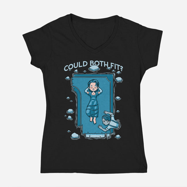 Couple Door Ship-Womens-V-Neck-Tee-Studio Mootant