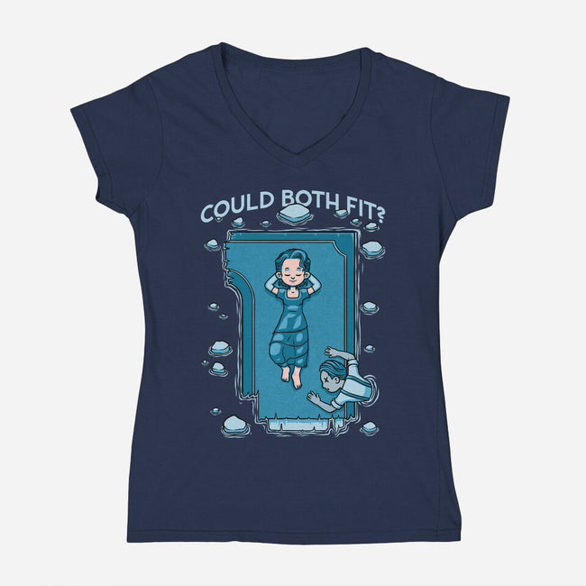 Couple Door Ship-Womens-V-Neck-Tee-Studio Mootant