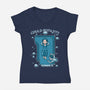 Couple Door Ship-Womens-V-Neck-Tee-Studio Mootant